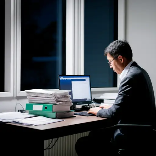 我爸爸工作时间很长。