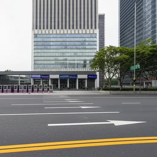 银行就在马路对面。