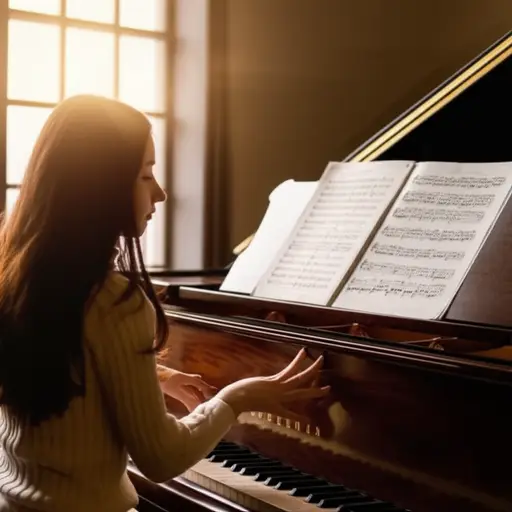 她决定继续练习钢琴。