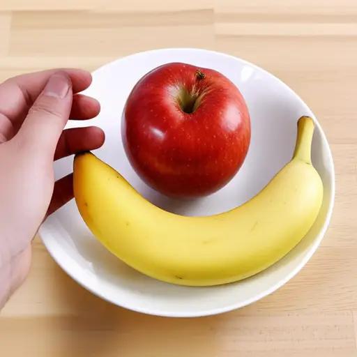 请把水果放在盘子里端上来。