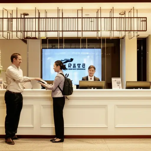 抵达酒店后，请在前台办理入住。