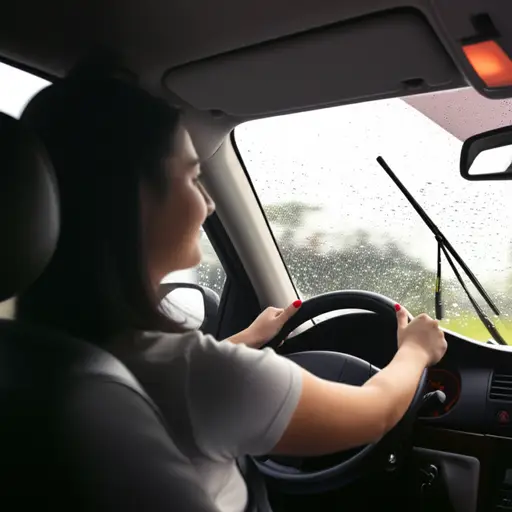 下雨时她更喜欢开车。