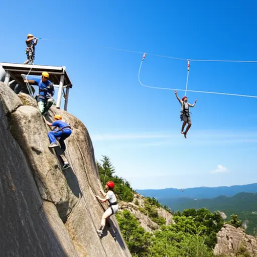 很多人喜欢极限运动，比如蹦极和攀岩。