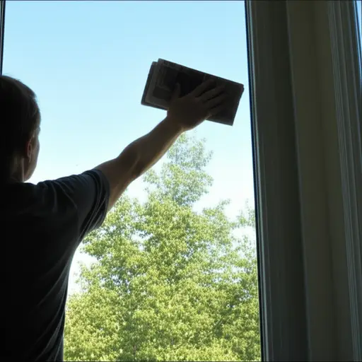 我们用报纸纸擦窗户。