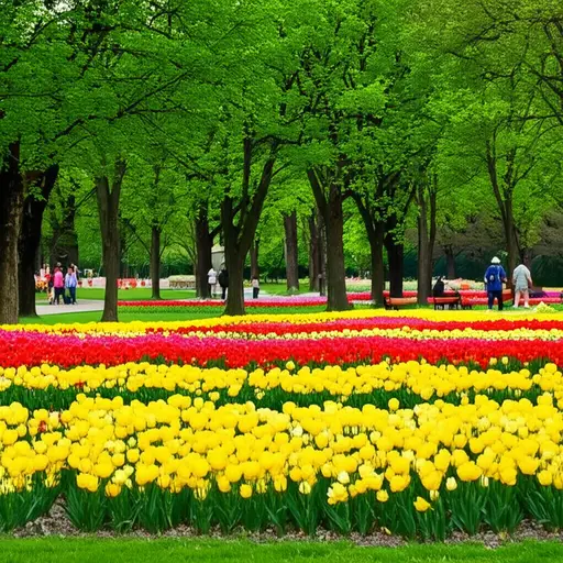 这个公园在春天非常漂亮。