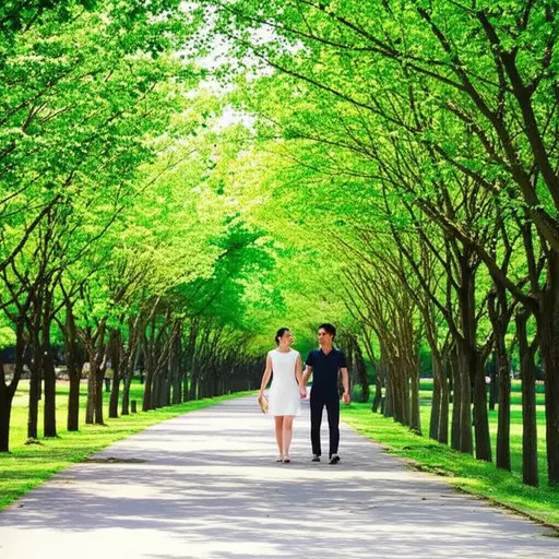 我们经常在空闲时间散步。