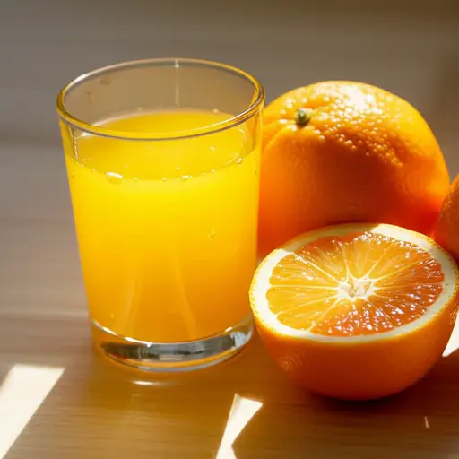 今天早上我喝了新鲜的橙汁。