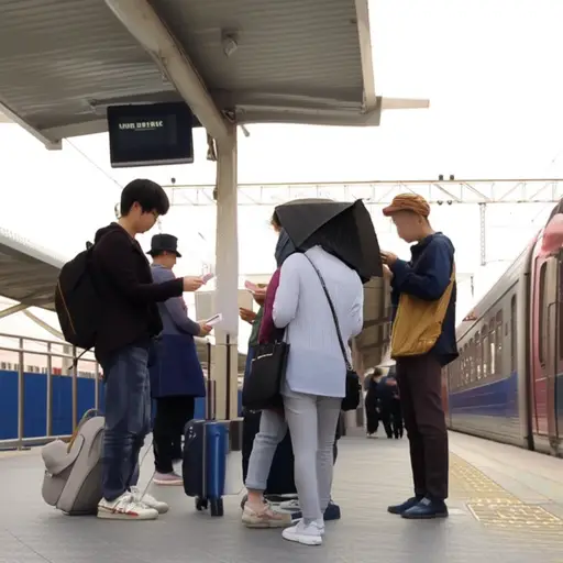 车站有一则公共广播提醒乘客检查车票。