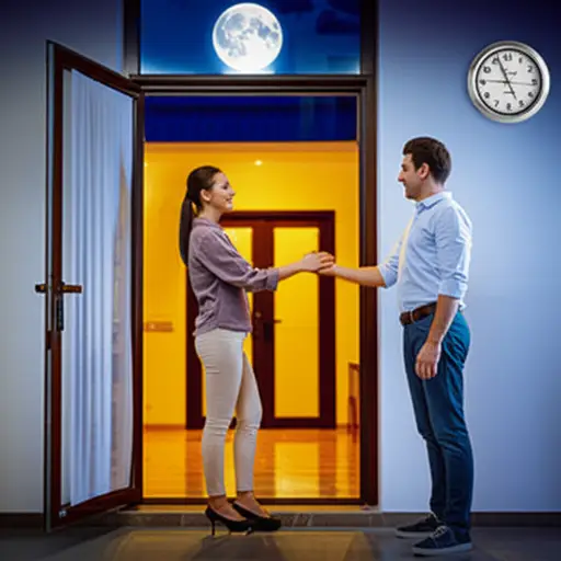 我向保姆保证我们会在午夜前回家。