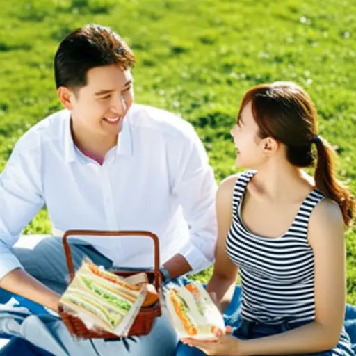 A: 我们明天去野餐吧？ B: 好极了！我带上三明治。