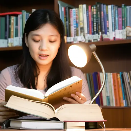 她拿起一本厚厚的书，开始大声朗读。