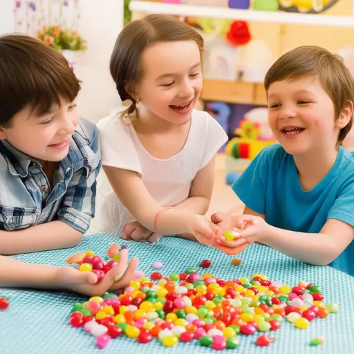 我们和大家一起分享这些糖果吧。