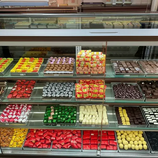 他们出售各种各样的巧克力。