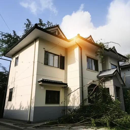 风暴过后，我们检查发现家里一切都好。