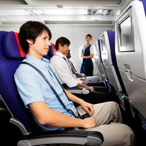 乘客被要求在起飞时系好安全带。