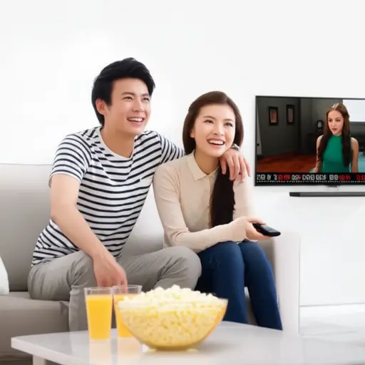 我们昨晚看了一部浪漫喜剧。