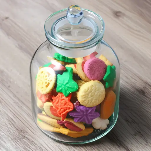 罐子里装满了饼干。