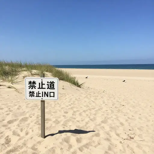 为了保护筑巢的鸟类，春季禁止游客进入这片海滩。
