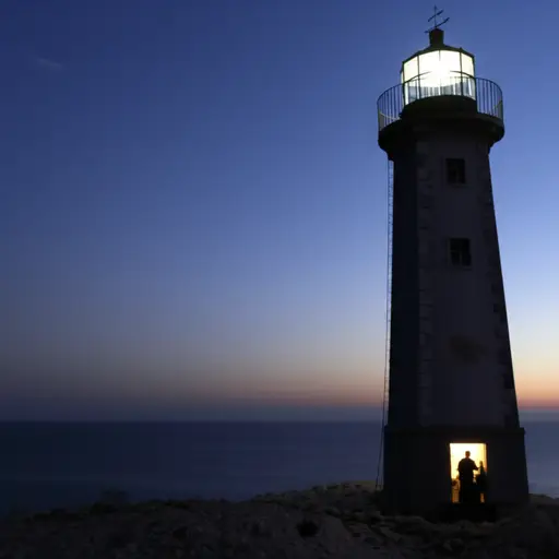 灯塔看守人确保夜晚灯光始终亮着。
