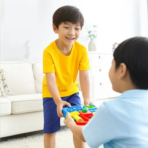 他承诺把玩具还给他弟弟。