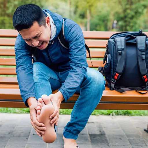 走了这么多路，我的脚很痛。