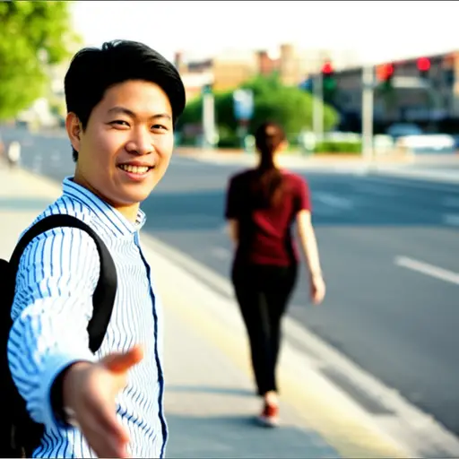 如果有人问路，告诉他直走然后在第一个路口右转。