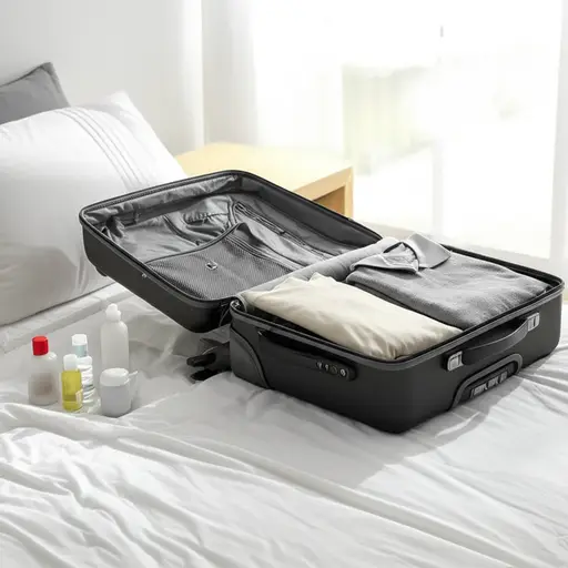 我明天早上会打包行李。