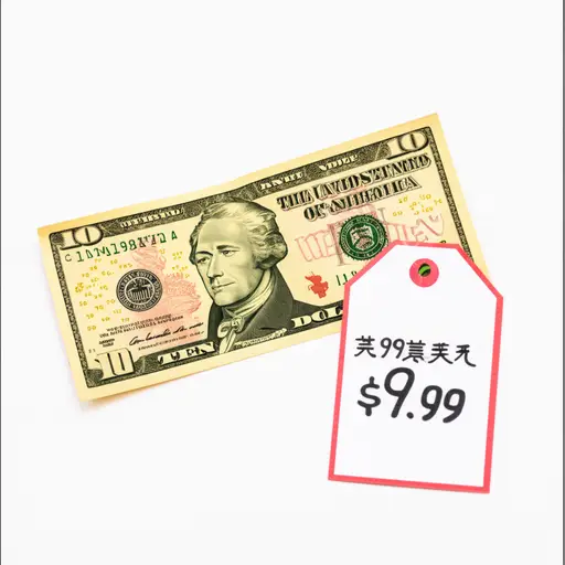 它价格刚好低于10美元。