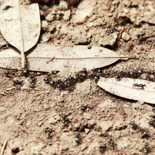 蚂蚁是一种群居的小昆虫。
