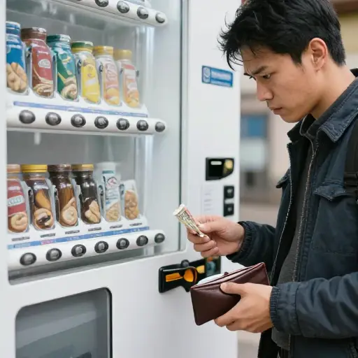 能借我一角硬币吗——这台机器只收硬币。