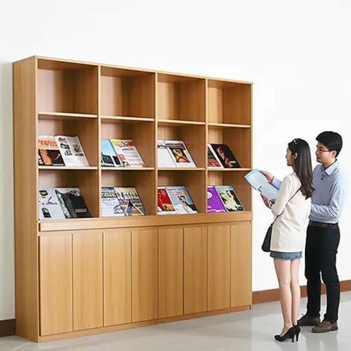 我们需要买一个新的书柜来放这些杂志。