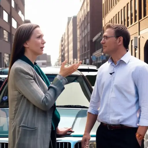 “你没告诉我需要用车。”“实际上，我告诉了。”