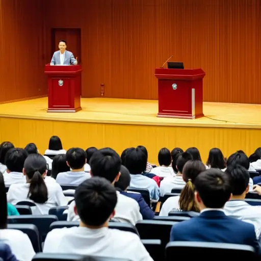 这位前总统在大学里发表了演讲。