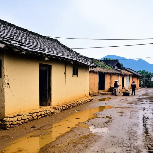 这个村子里很多人都很穷。