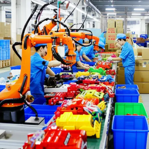 这家玩具工厂每天生产上千件产品。