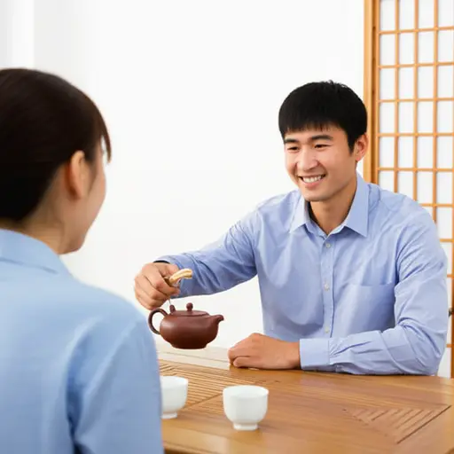 请坐，我给你倒杯茶。