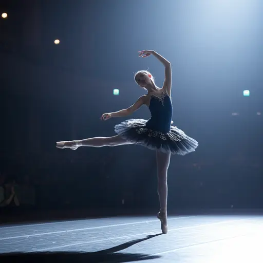 这位年轻舞者在芭蕾舞剧中表现非常出色。