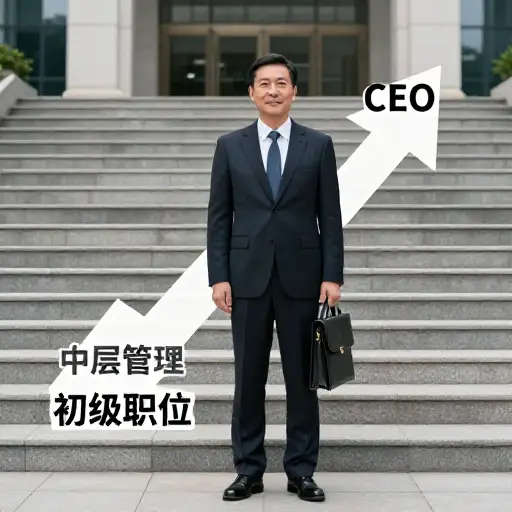 在15年的时间里，他在等级制度中稳步晋升，最终成为首席执行官。