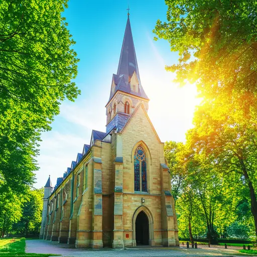 有一座美丽的16世纪教堂。