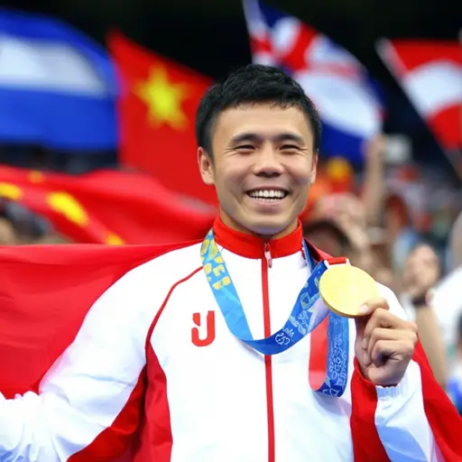 奥运冠军会赢得一枚金牌。