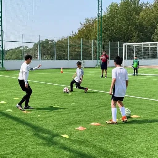 定期的足球训练对于提升技术至关重要。