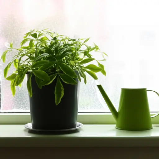 室内植物需要定期浇水。