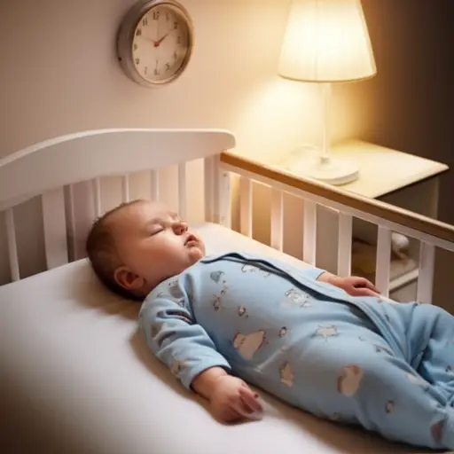 宝宝直到午夜才睡着。