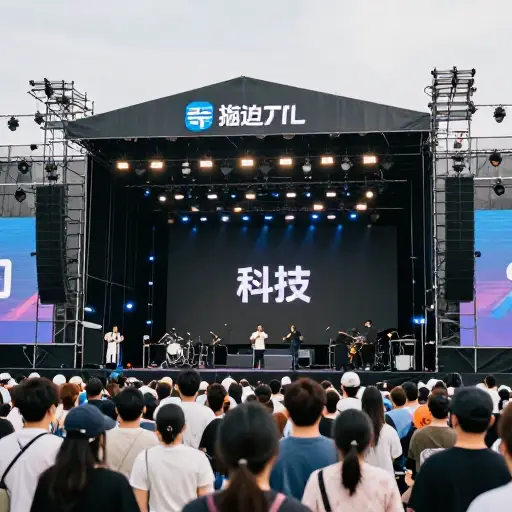 这个音乐节由一家大型科技公司全额赞助。