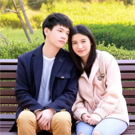 我把头靠在她的肩膀上。