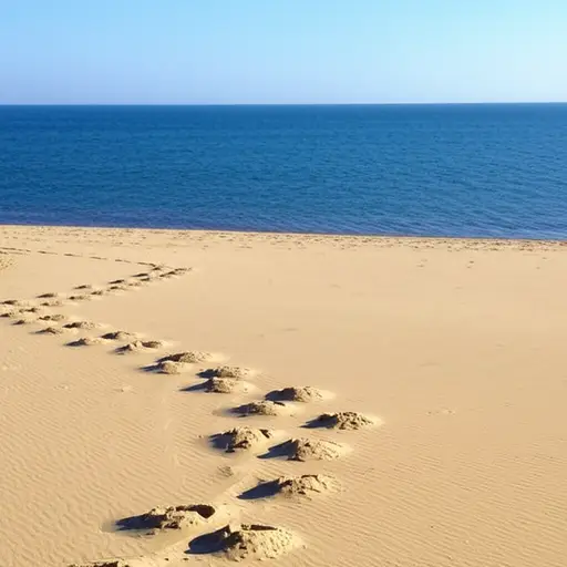 你可以沿着海岸走几英里。