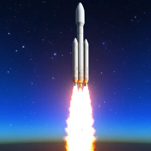 火箭飞向了太空。