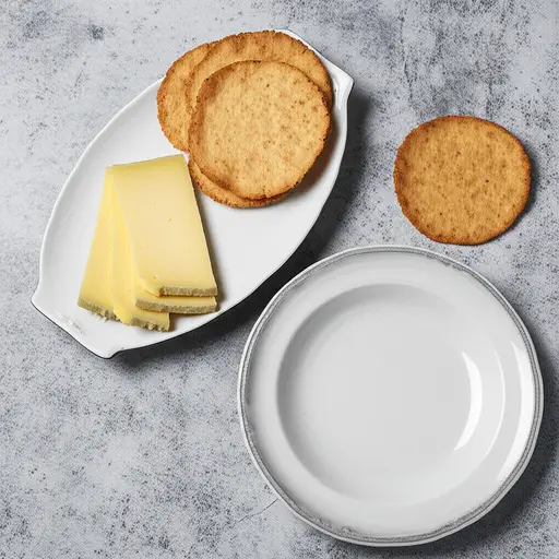 我吃了奶酪和薄脆饼干。