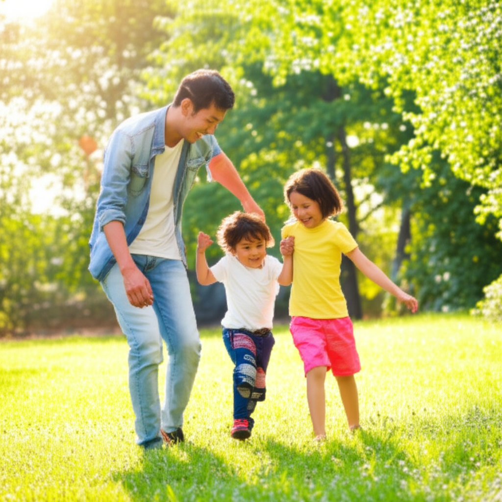 这是一个快乐的家庭时光。