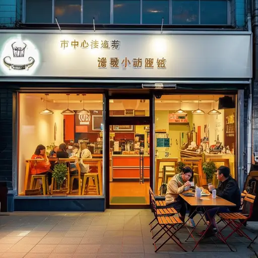 他们在市中心拥有一家小咖啡馆。